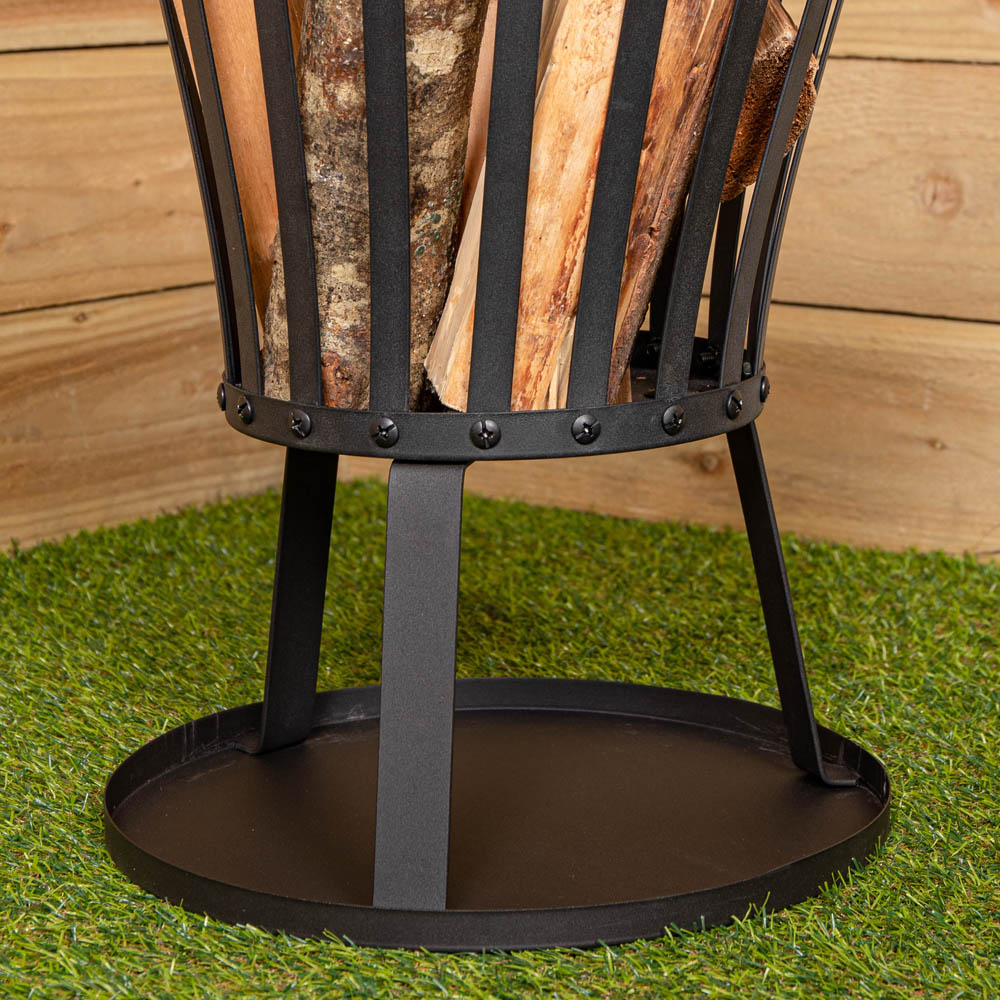 Samuel Alexander Black Outdoor Garden Firepit 2 Pack Image 6
