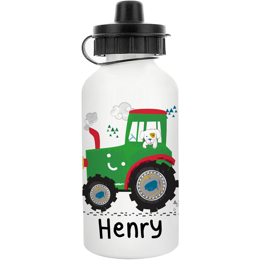 Personalised Memento Tractor Drinks Bottle Image 1
