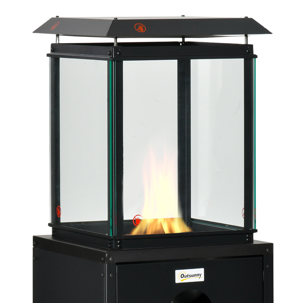 Outsunny Gas Heater with Cover Black 8kw Image 3