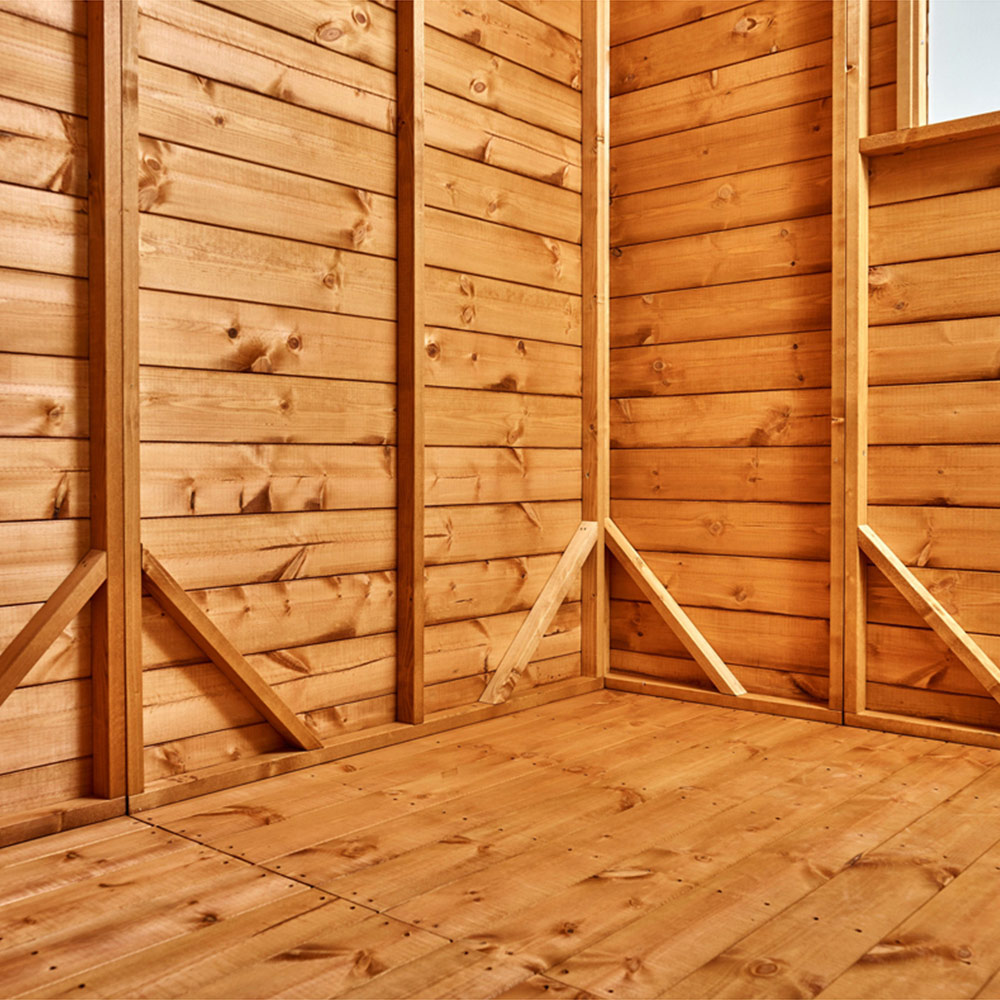Power Sheds 4 x 4ft Double Door Pent Wooden Shed Image 6