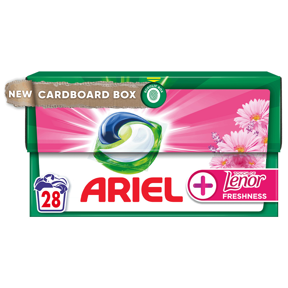 Ariel Lenor All in 1 Pods Washing Liquid Capsules 28 Washes Image 1