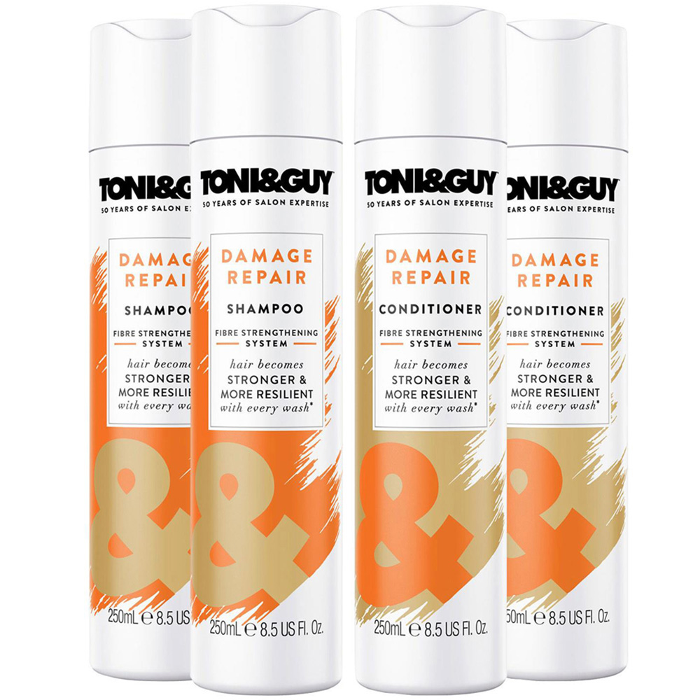 Toni & Guy Damage Repair Shampoo and Conditioner Set 250ml 2 pack Image 1