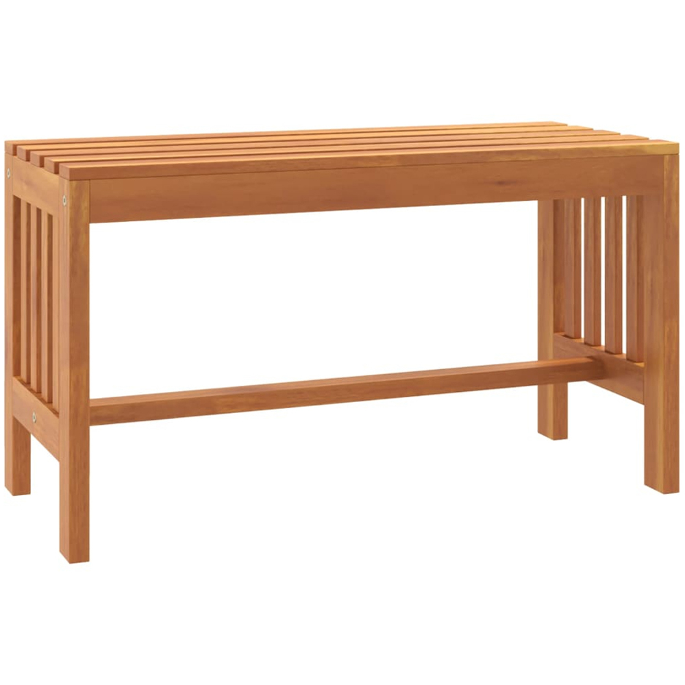 vidaXL 2 Seater Brown Solid Eucalyptus Wood Garden Bench Image 2