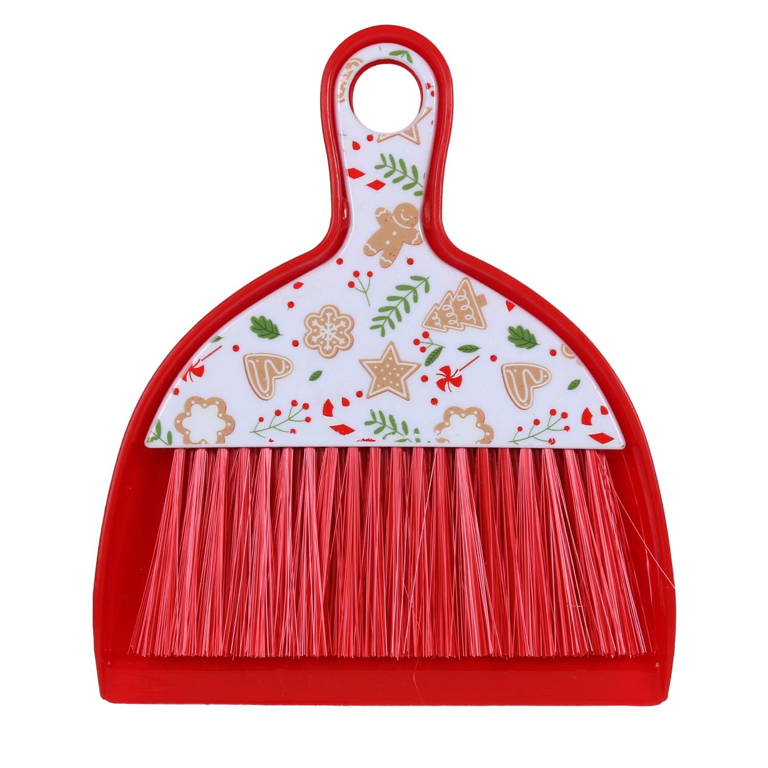 Gingerbread Mini Dustpan & Brush - Red Image