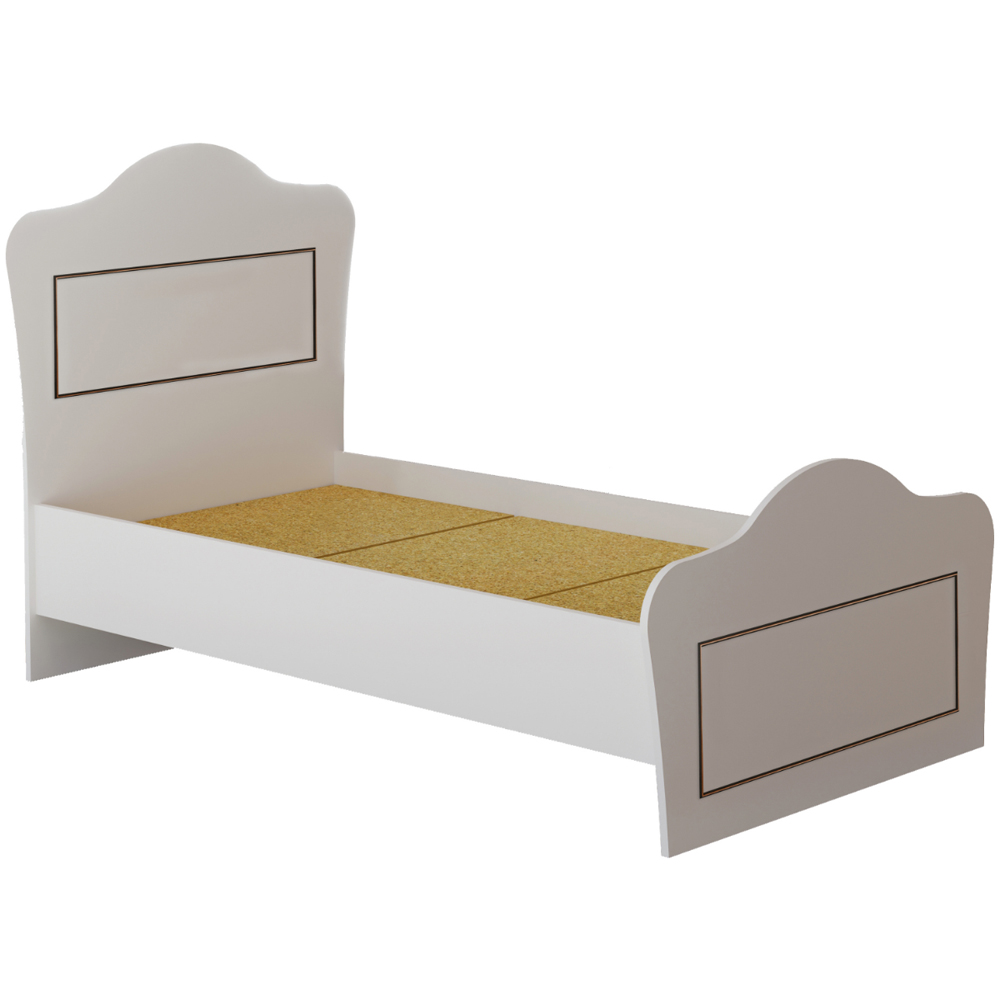 Evu CLEMENT Single White Childrens Bed Frame Image 2