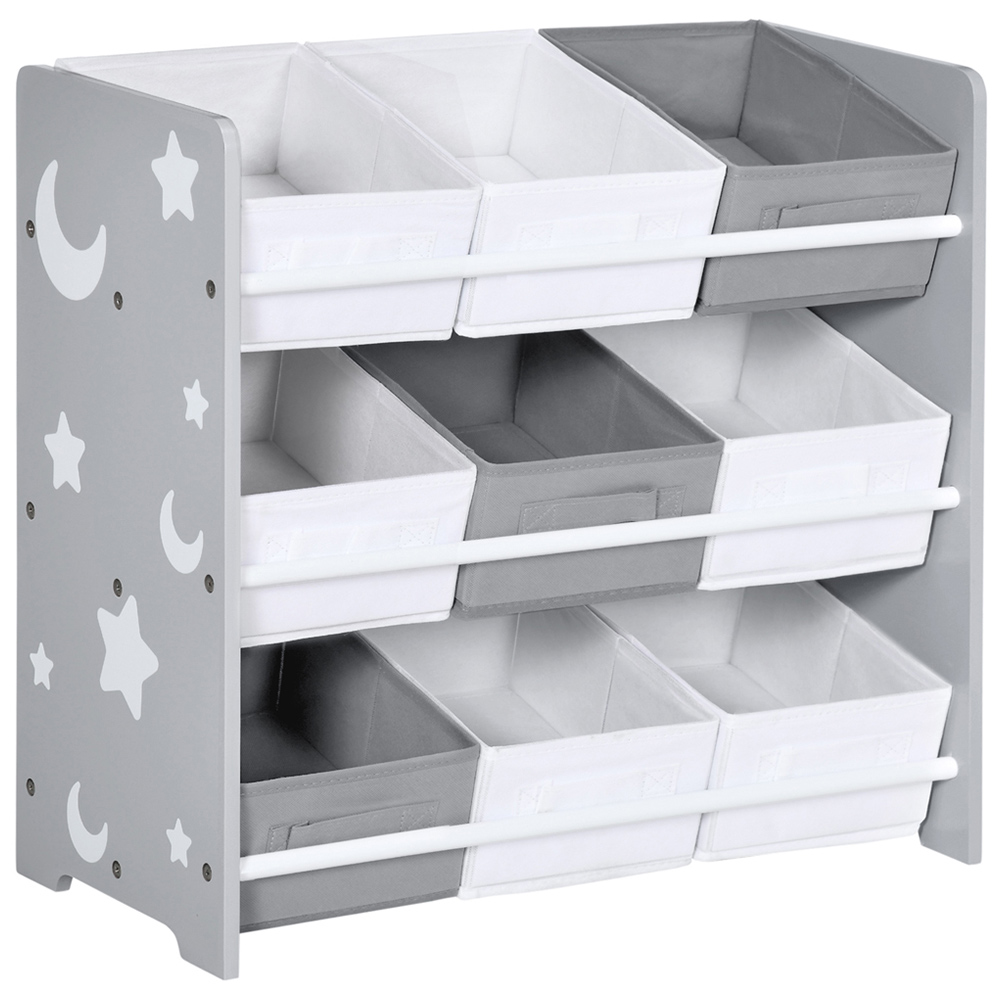 Playful Haven Grey 9 Baskets Kids Storage Unit Image 2