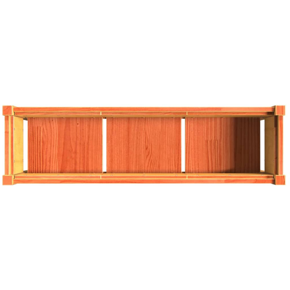 vidaXL Brown Pine Wood Raised Garden Bed 70 x 110 x 31cm Image 7