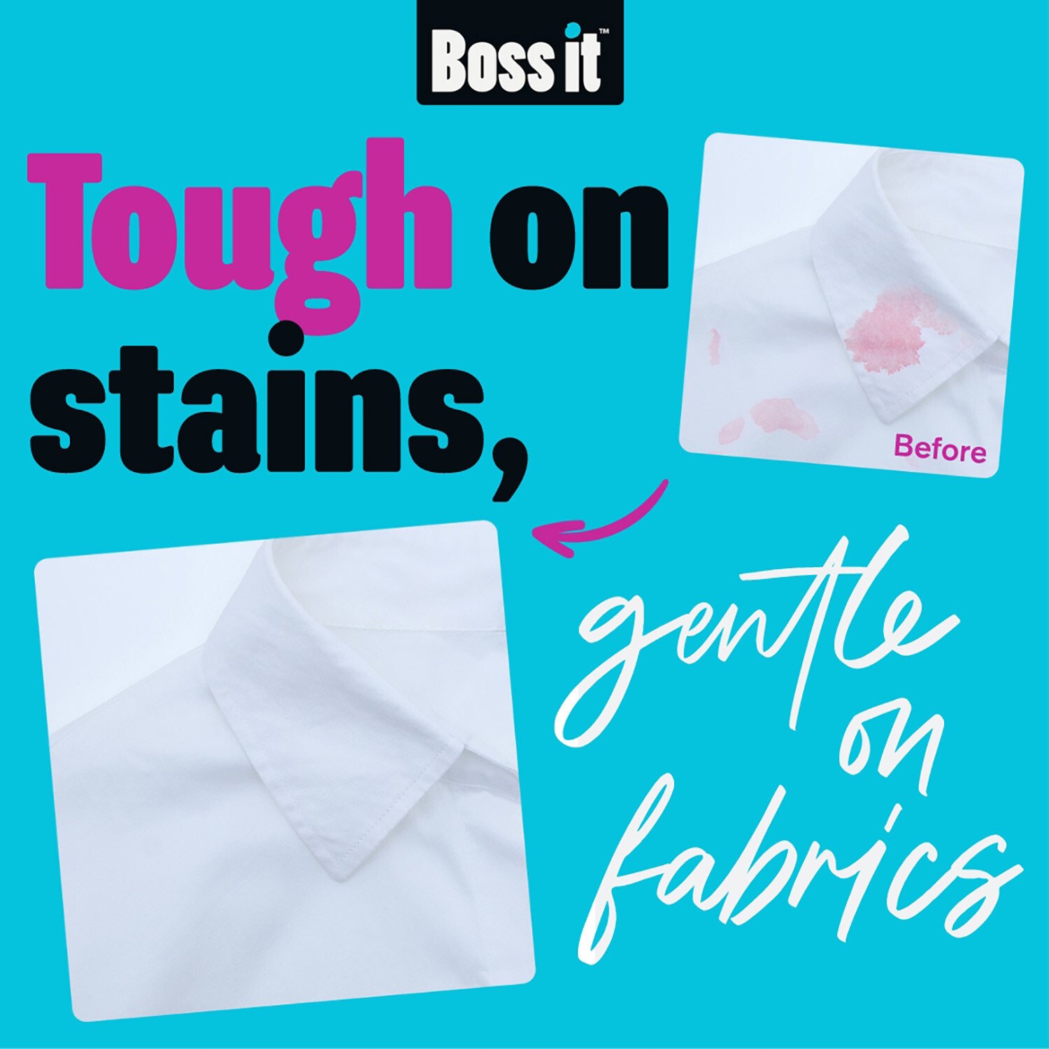 Pack of 20 Boss-It Rapid Stain Remover Wipes Image 4
