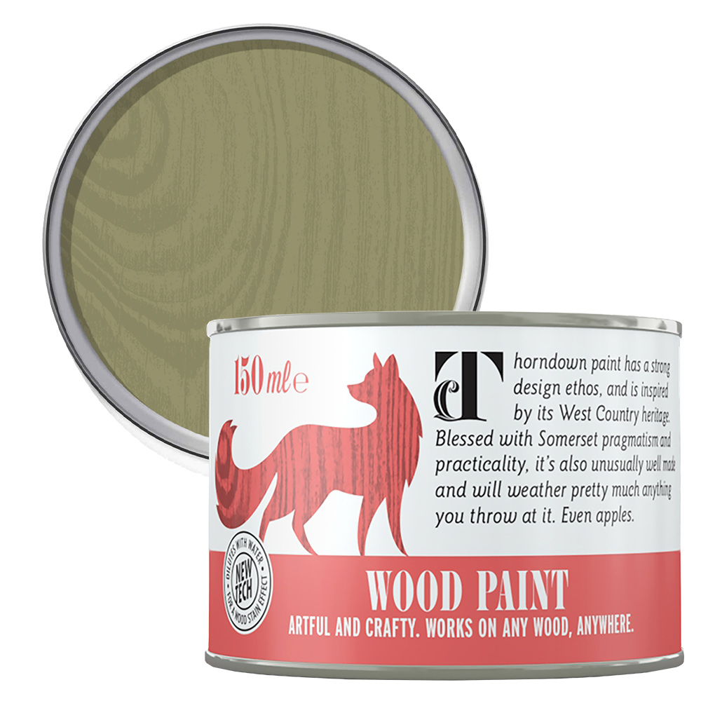 Thorndown Moorland Green Satin Wood Paint 150ml Image 1