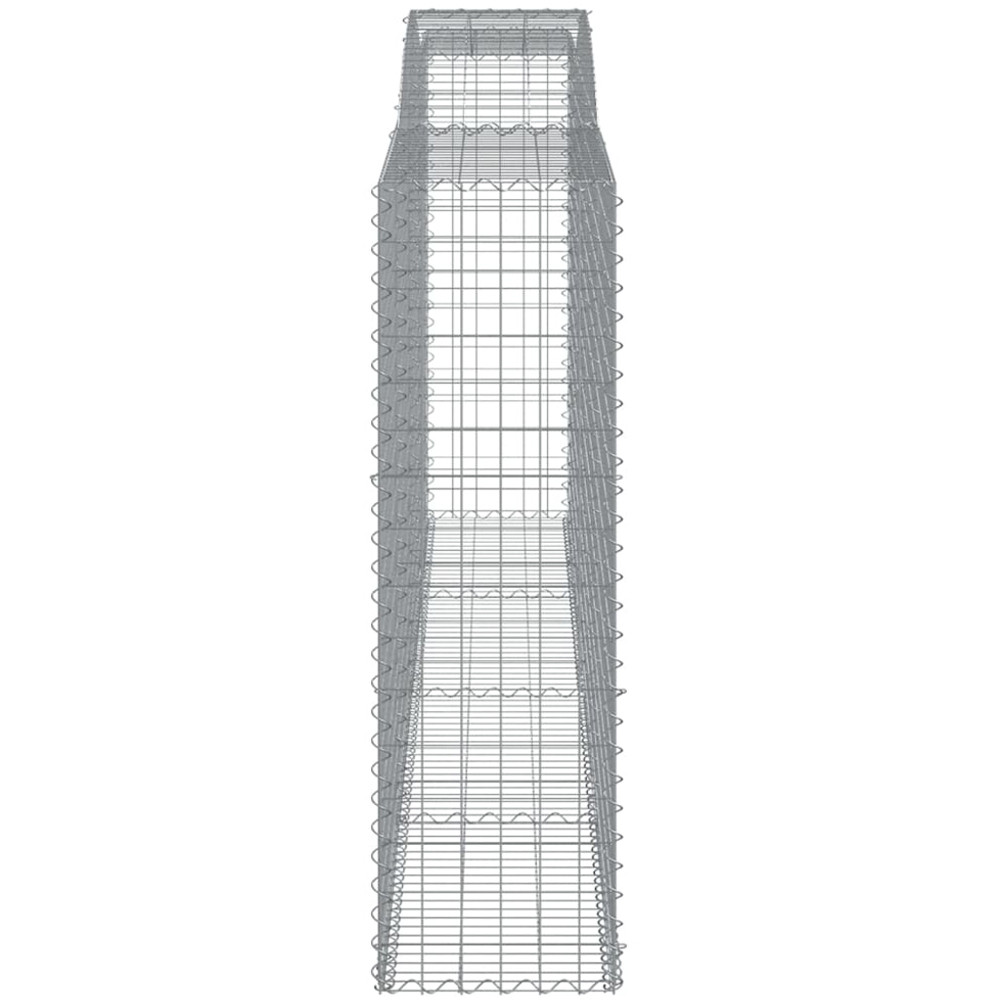 vidaXL Silver Galvanised Iron Arched Gabion Basket 400 x 50 x 160/180cm 10 Pack Image 3