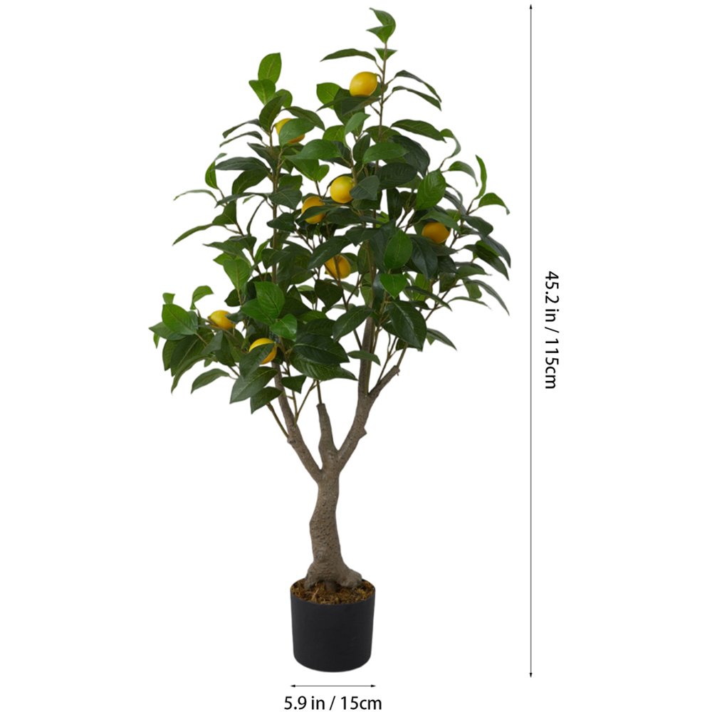 Living and Home Decorative Artificial Lemon Tree in Pot 115cm Image 6