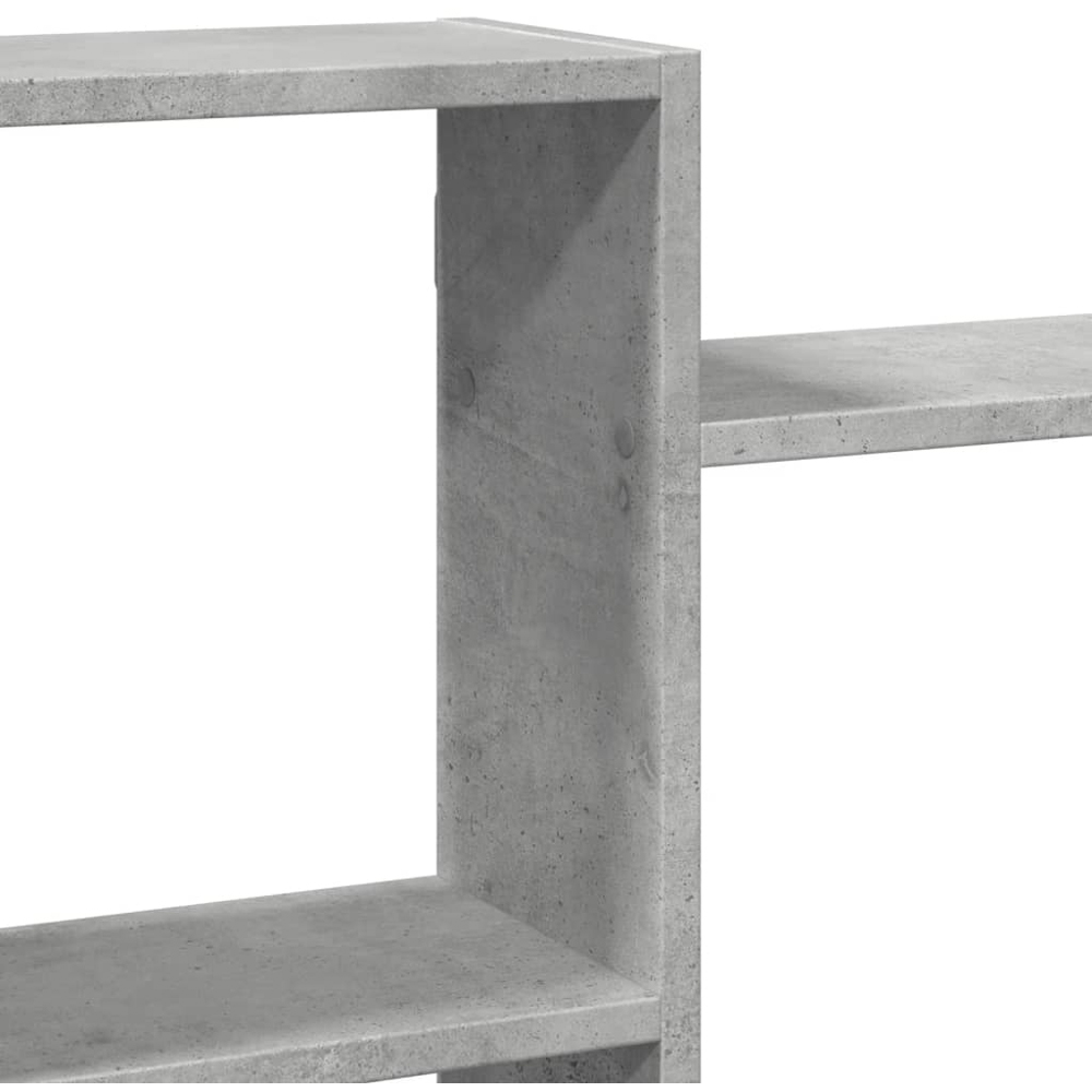 vidaXL 8 Shelf Concrete Grey Floating Wall Shelf Image 6