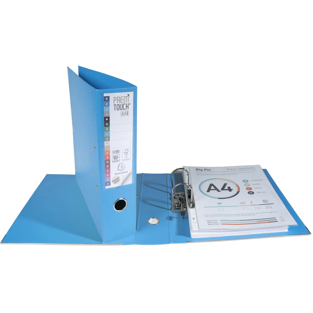 Exacompta PremTouch A4+ Light Blue PP Lever Arch File 10 Pack Image 5