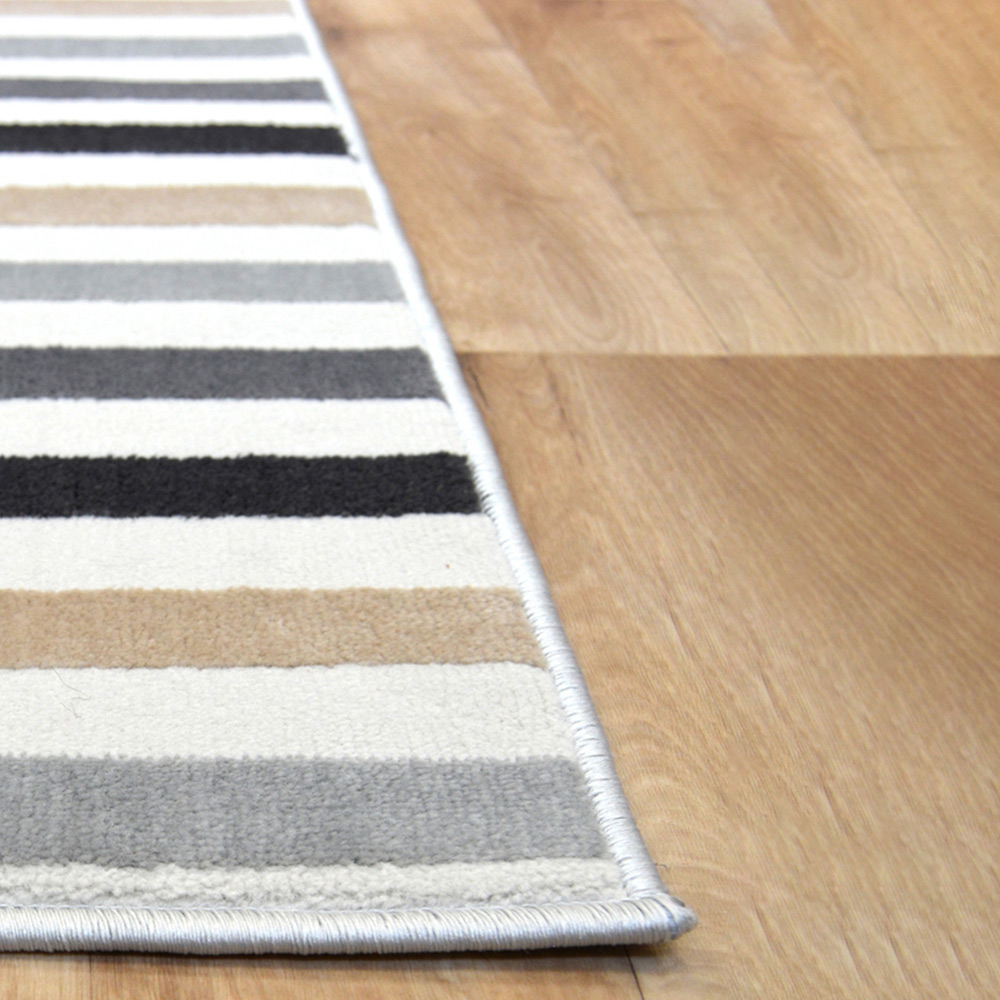 Homemaker Grey Abstract Stripe Rug 80 x 150cm Image 5