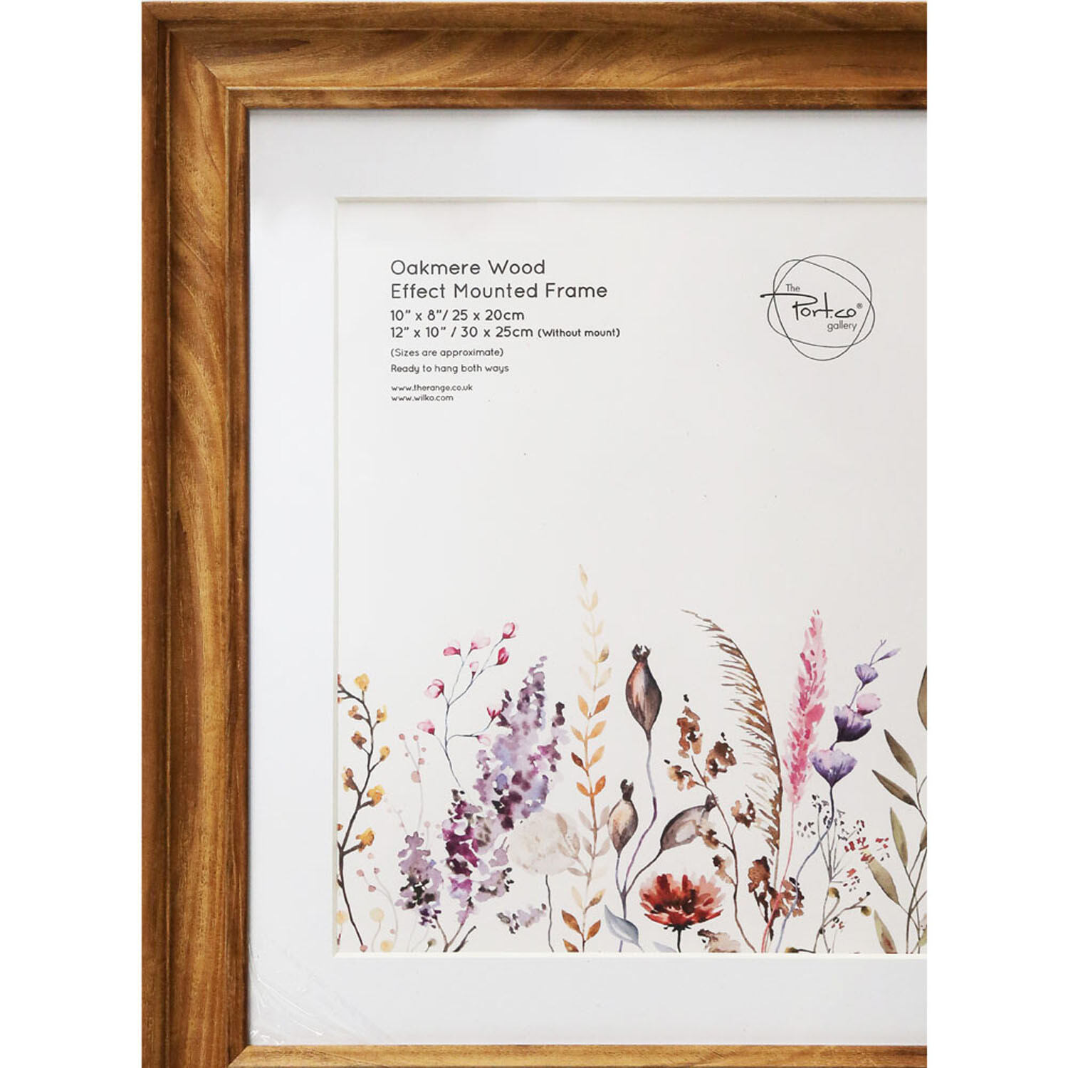 Oakmere Wood Effect Mounted Photo Frame Brown 10 x 8 inch Image 3