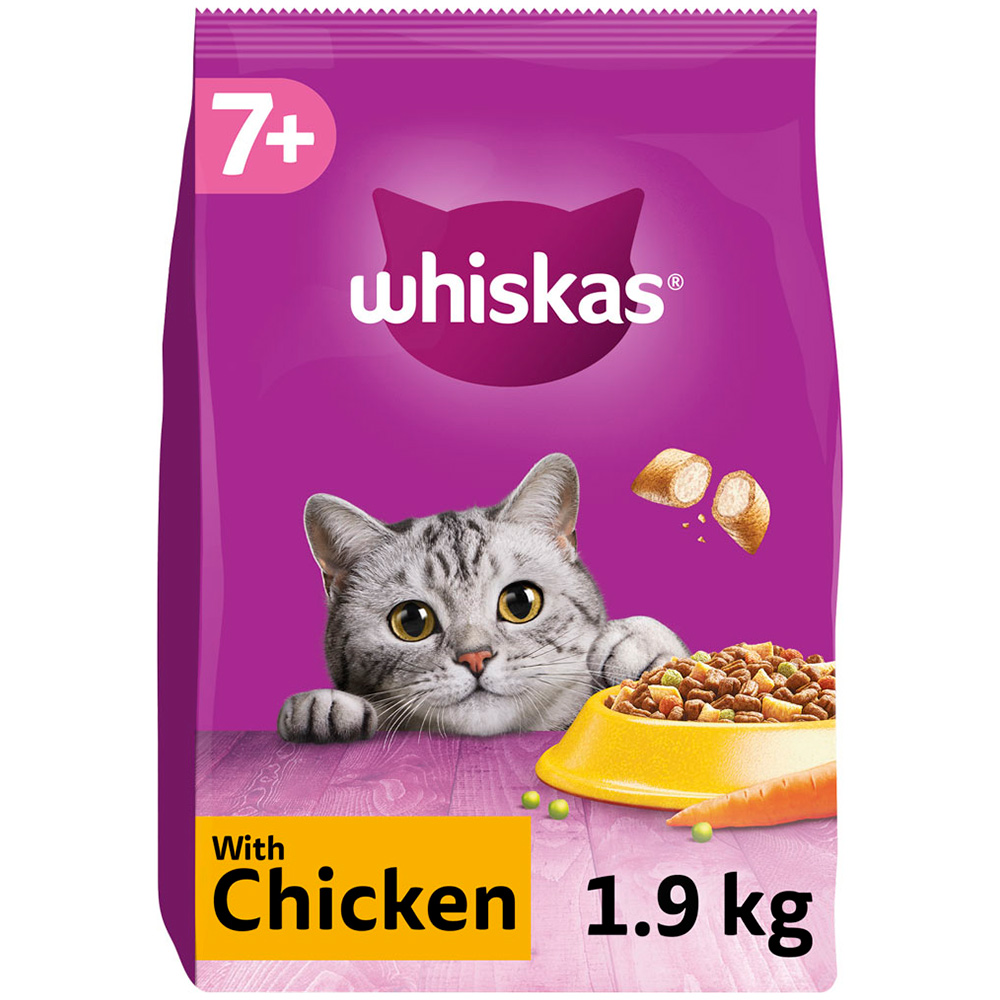 Whiskas Senior Chicken Flavour Dry Cat Food 1.9kg Image 1