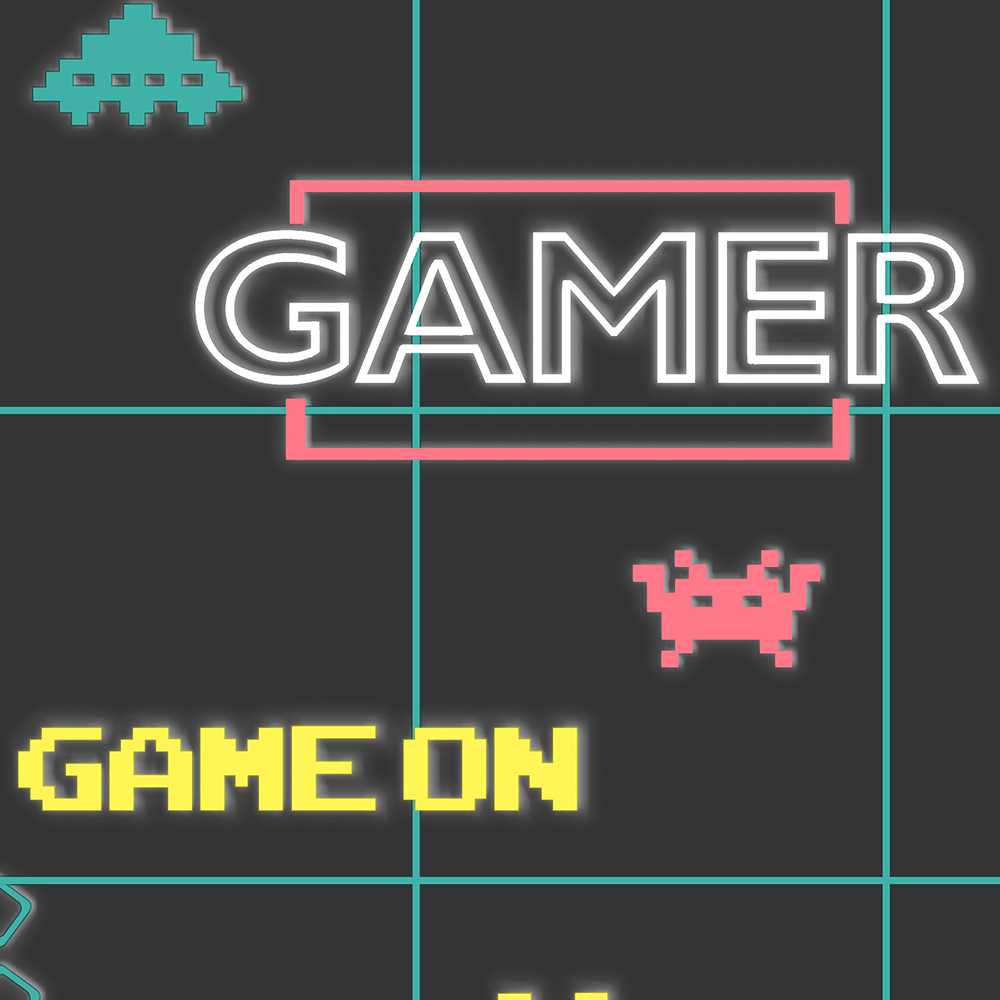 Holden Decor Gamer Black Neon Pink Wallpaper Image 4