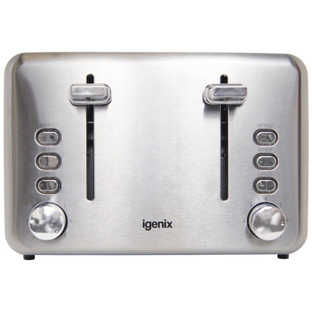 Igenix IG3204 Silver 4-Slice Toaster Image 3