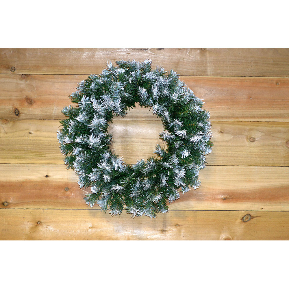 Samuel Alexander Premier Snow Tipped Green Pine PVC Christmas Door Wreath 55cm Image 8