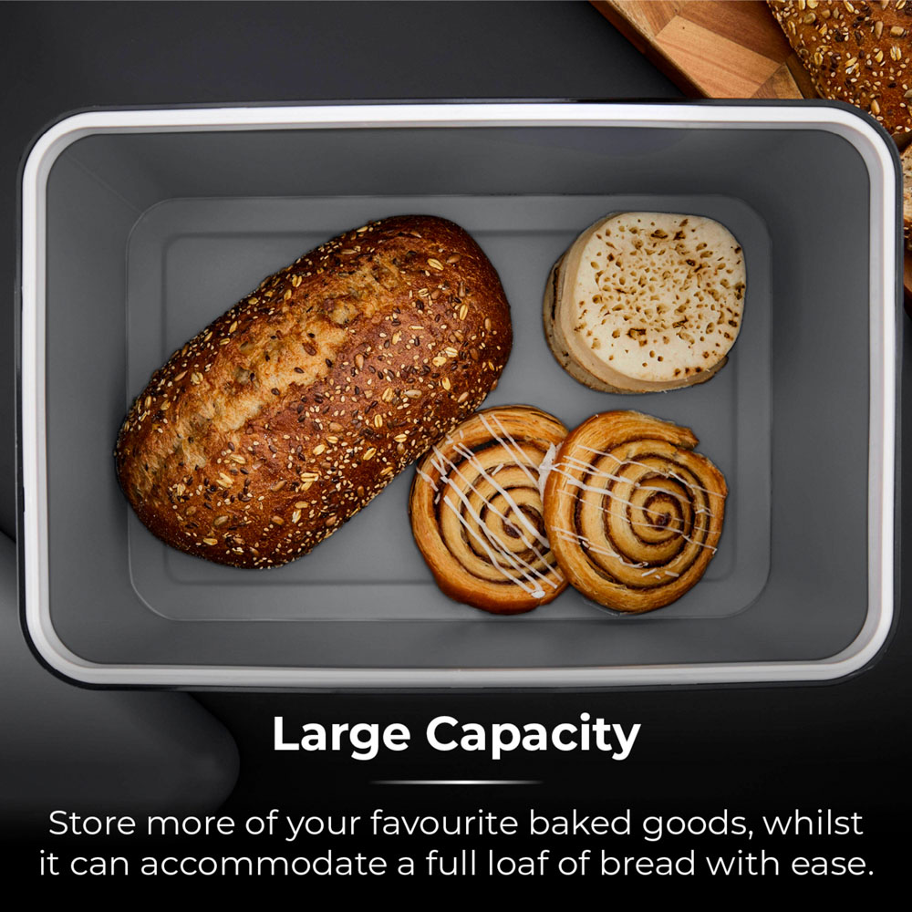 Tower Sera Grey Bread Bin Image 3