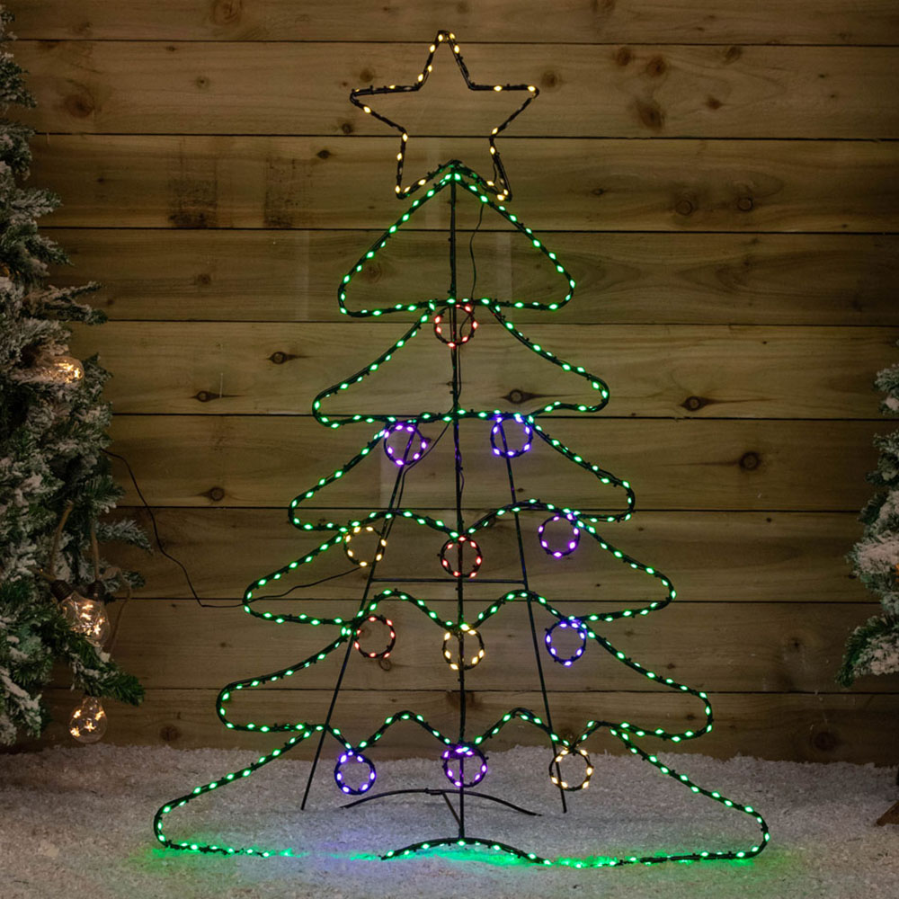 Samuel Alexander 385 Multicolour LED Light Up Standing Christmas Tree 4ft Image 3