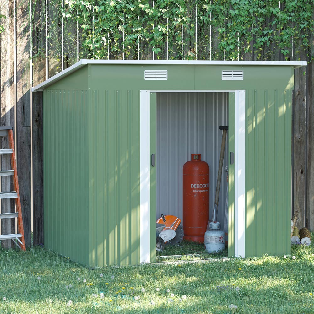 Outsunny 6.8x4.3ft Garden Storage Shed Image 2