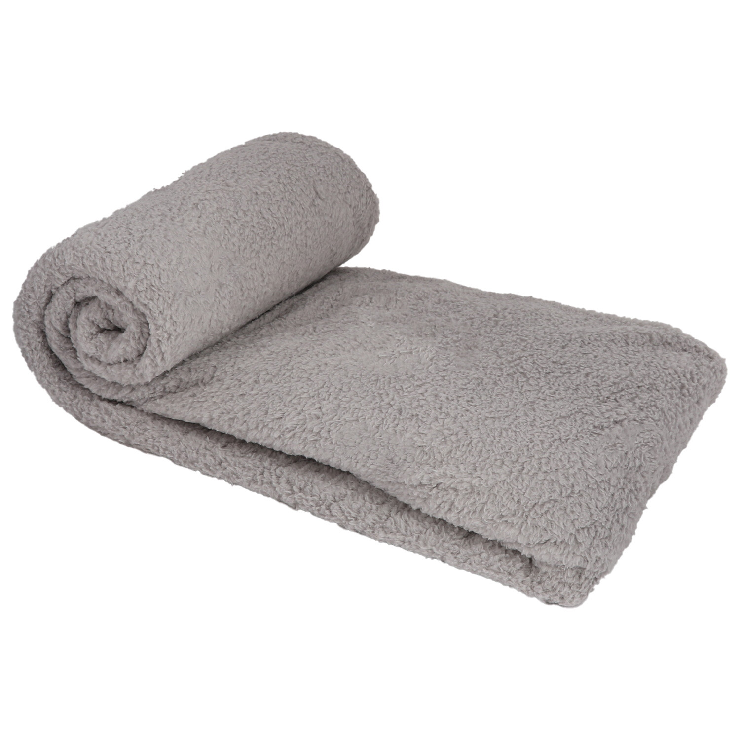 Silver Teddy Fleece Throw 250 x 200cm Image 2