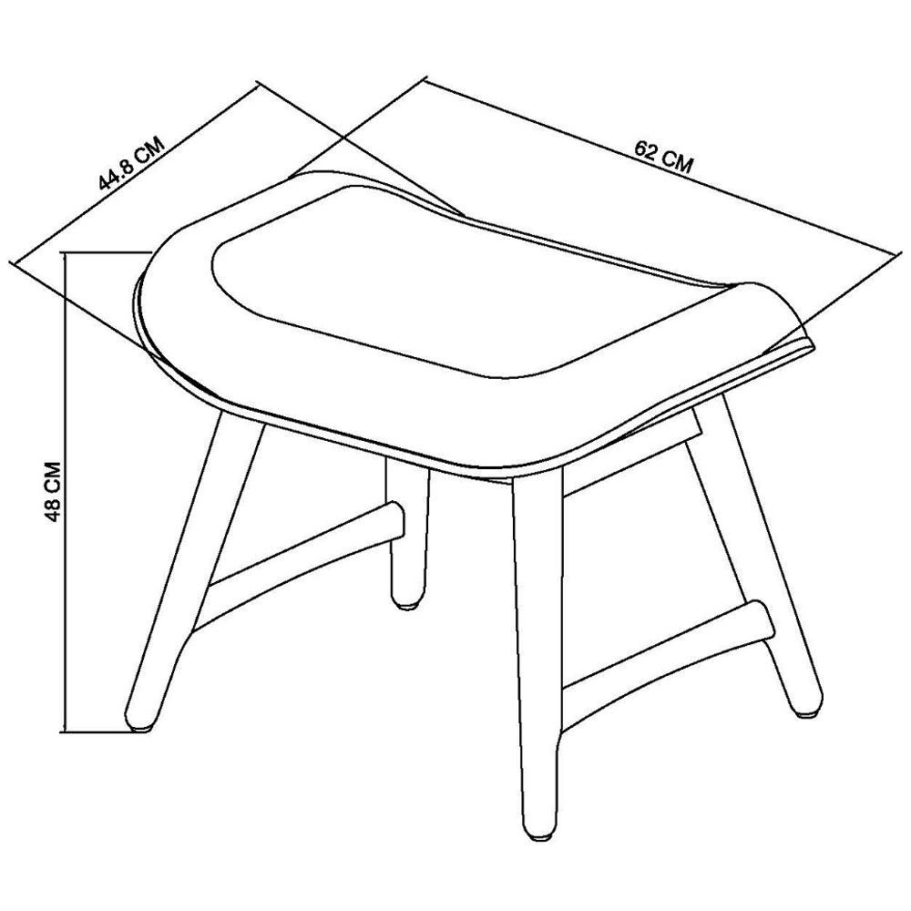 Bentley Designs Peppercorn Dark Grey Fabric Foot Stall Image 5