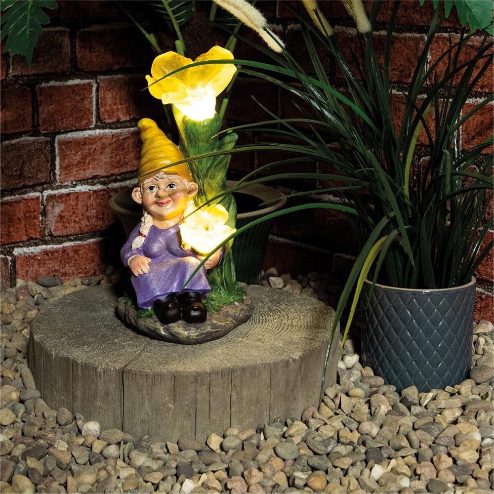 St Helens Female Gnome Under Light Up Lilly Image 2