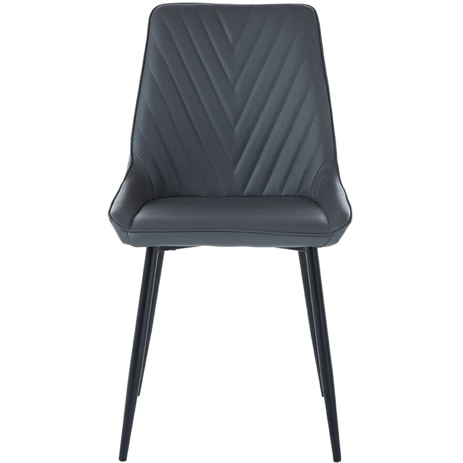 Sorrento Set of 2 Dark Grey Dining Chair Image 2