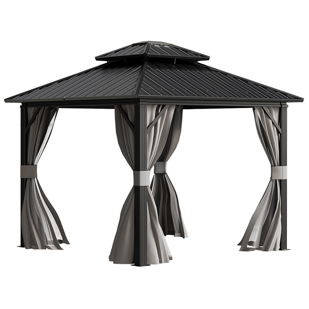 Living and Home Hardtop Patio Gazebo 9 x 9ft Image 2