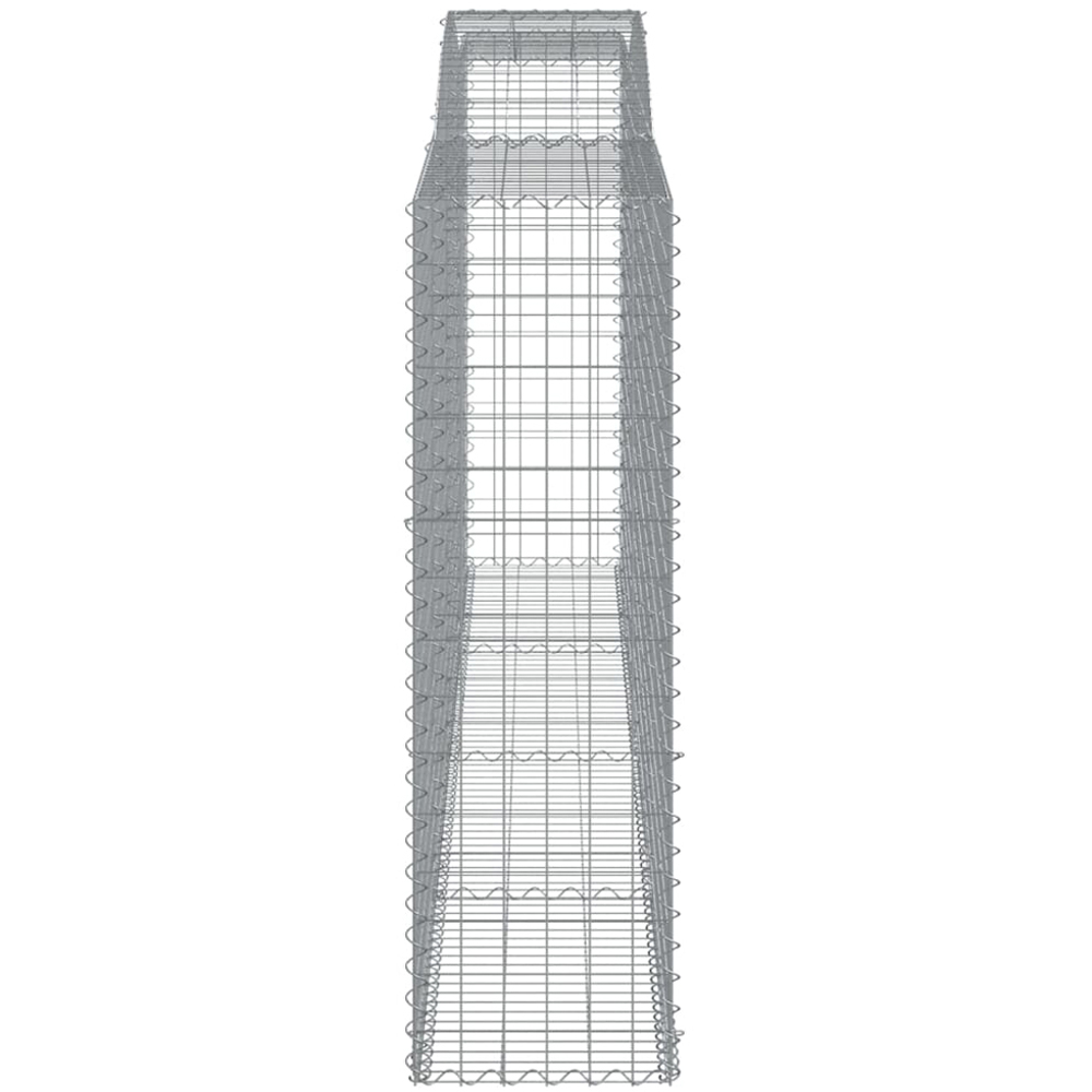 vidaXL Silver Galvanised Iron Arched Gabion Basket 400 x 50 x 160/180cm 8 Pack Image 3