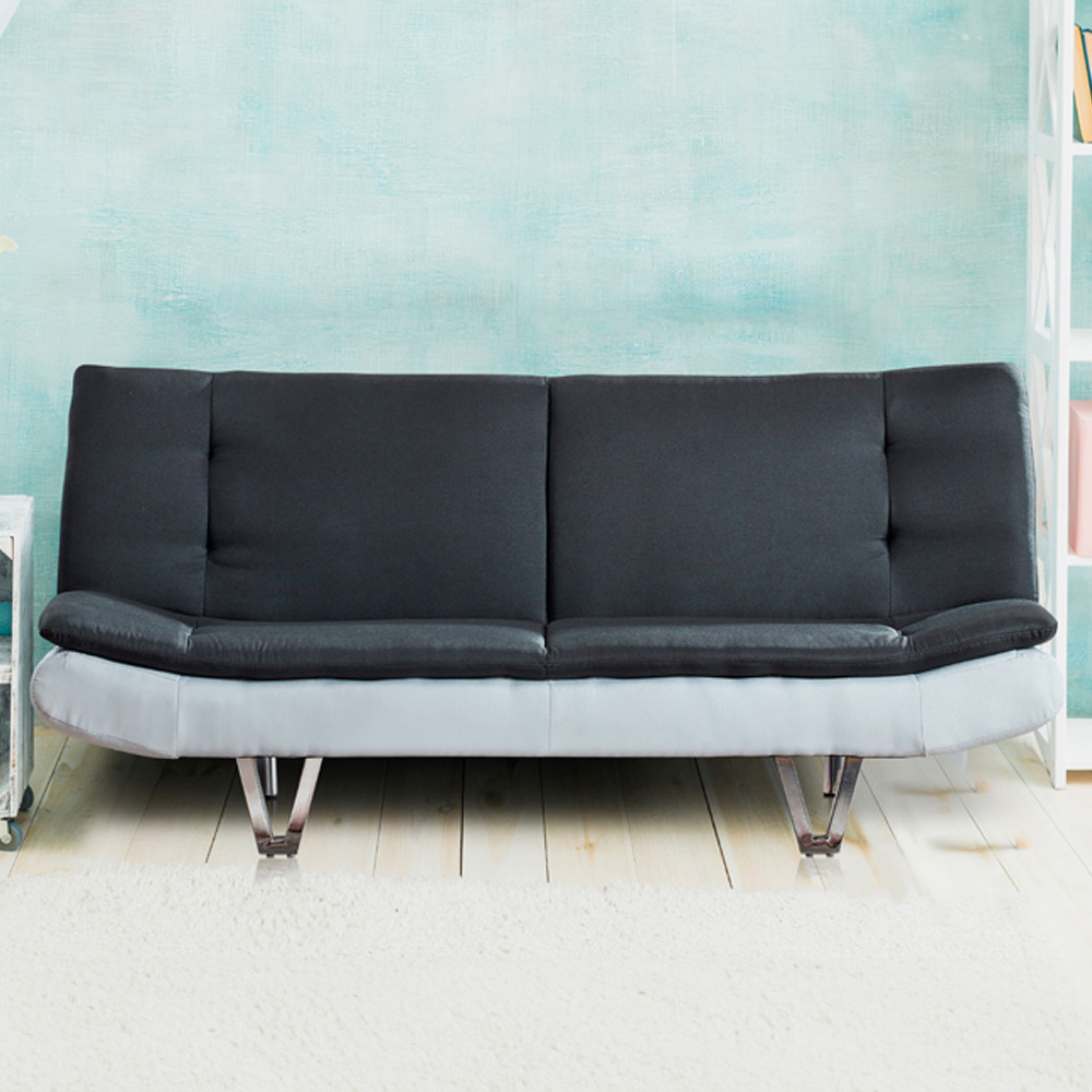 Brooklyn White Faux Leather Fabric Sofa Bed Image 1