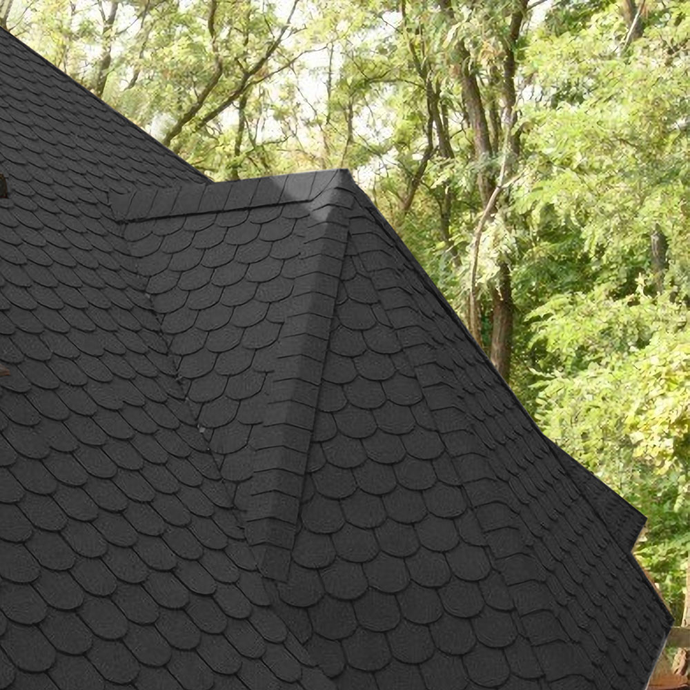 Living And Home Black Self-Adhesive Asphalt Shingles Bitumen Roofing 330 x 1000cm Image 5