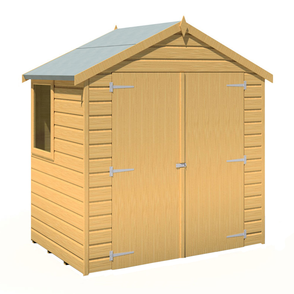 Shire Bute 4 x 6ft Double Door Dip Treated Shiplap Shed Image 1