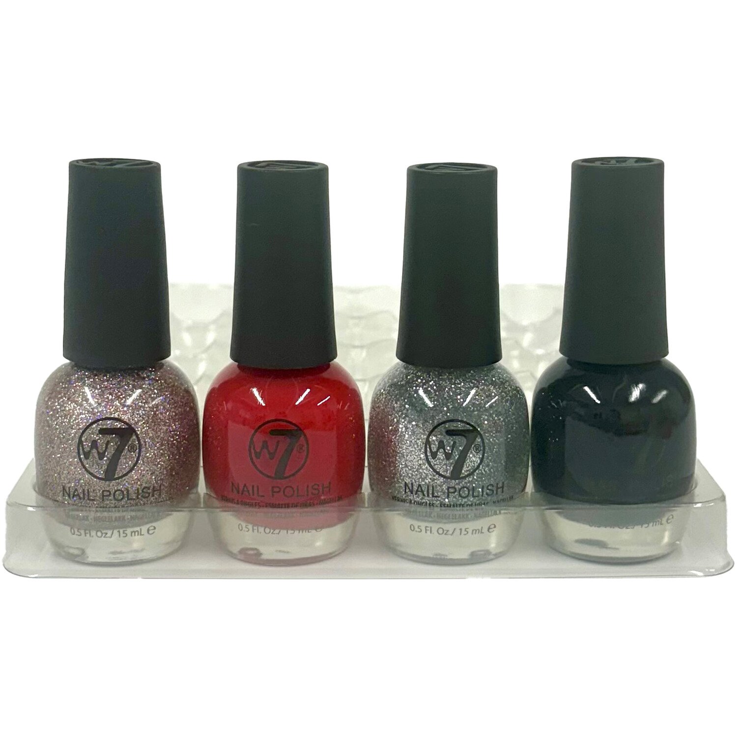 Pack of 4 W7 Best Nail Polishes - Multicolour Image