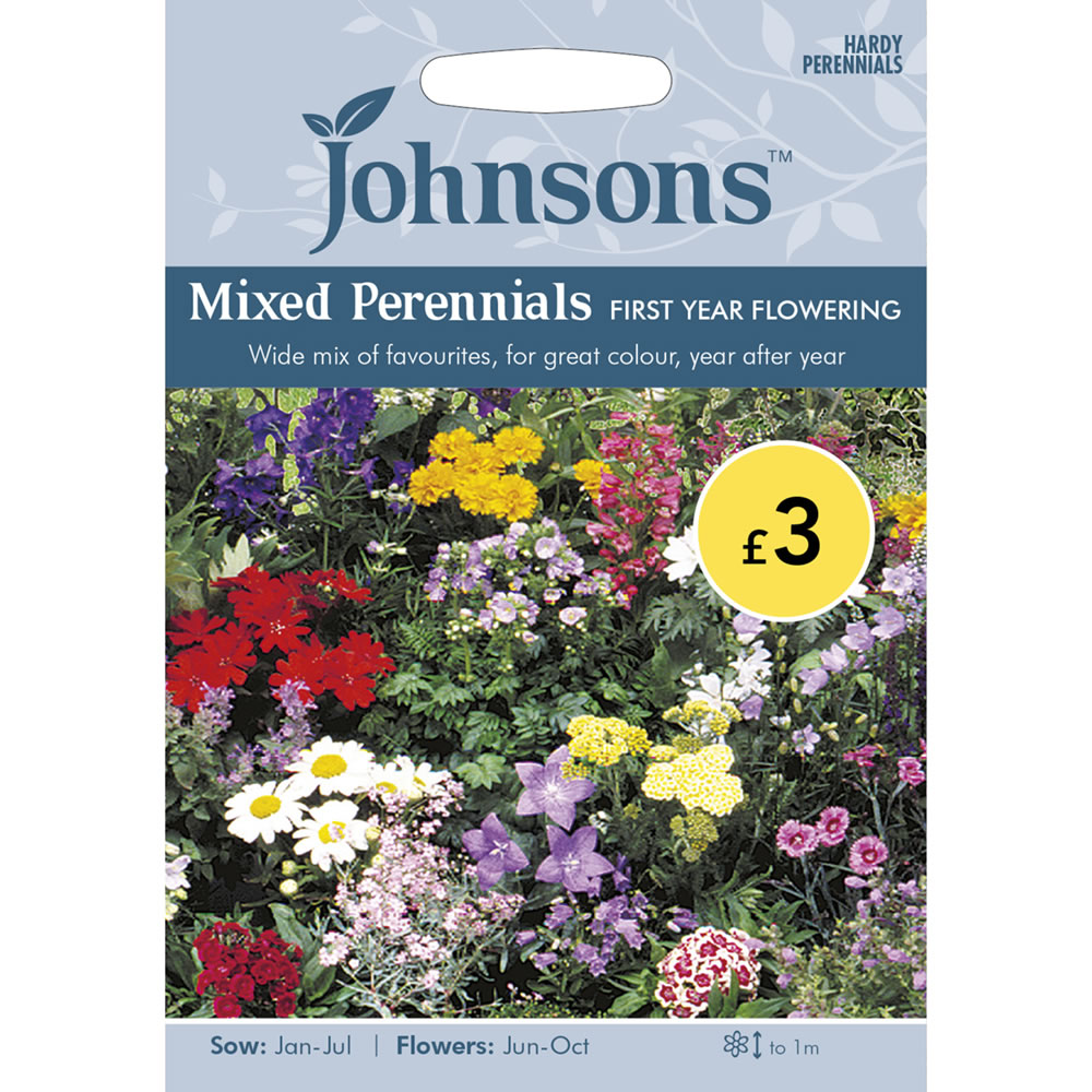 Johnsons Mix First Year Flowering Perennials Seeds Image 2