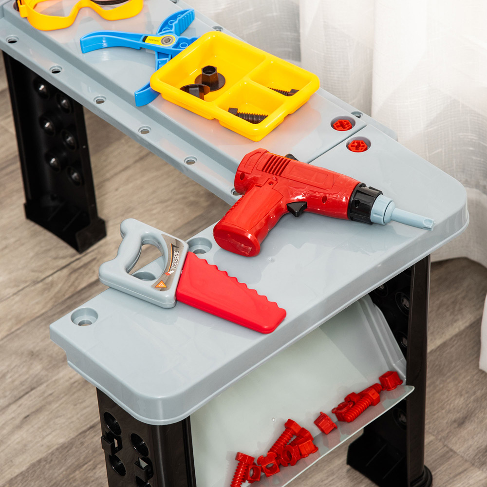 HOMCOM Kids 79 Toy Tool Workbench Play Set Image 4