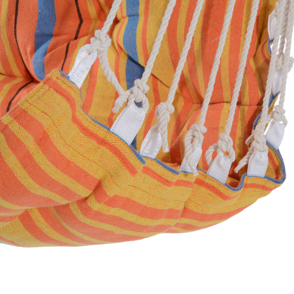 Outsunny Orange Stripe Hanging Padded Swing Chair Image 4