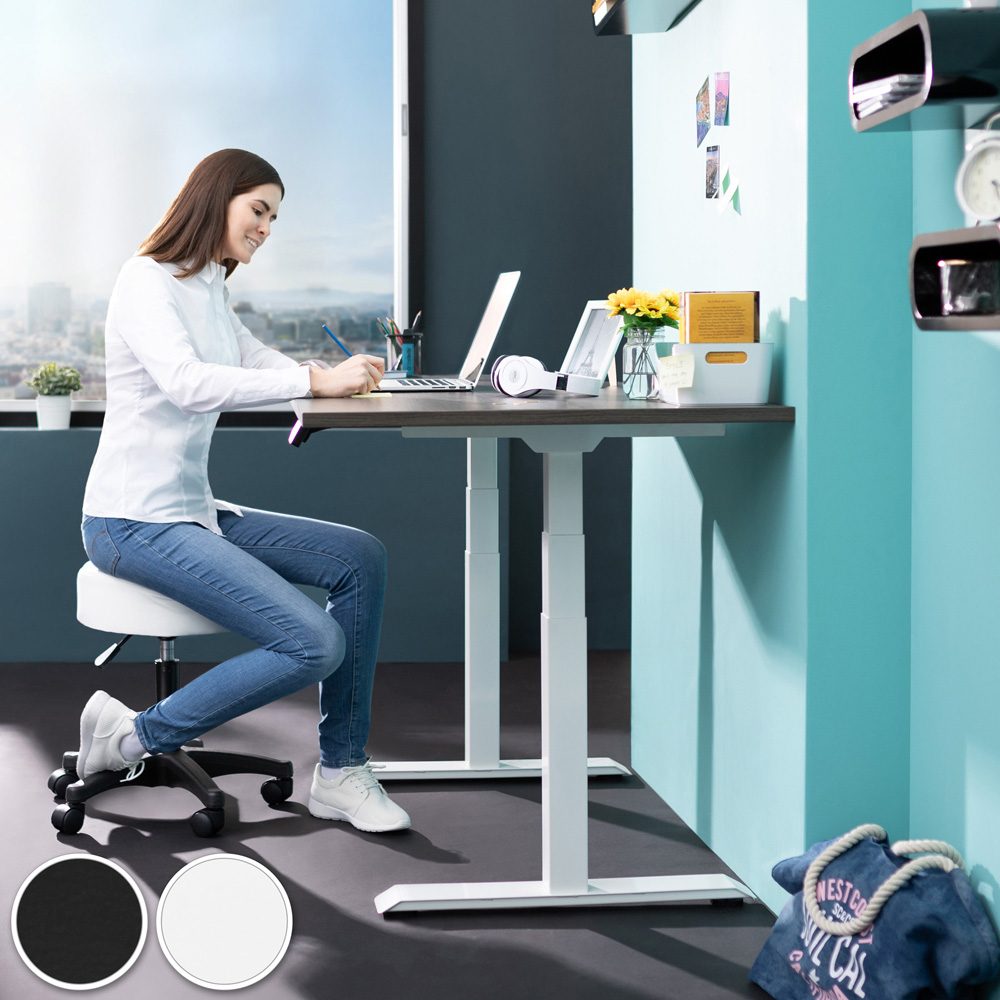 tectake Werner Black Swivel Desk Stool Image 6