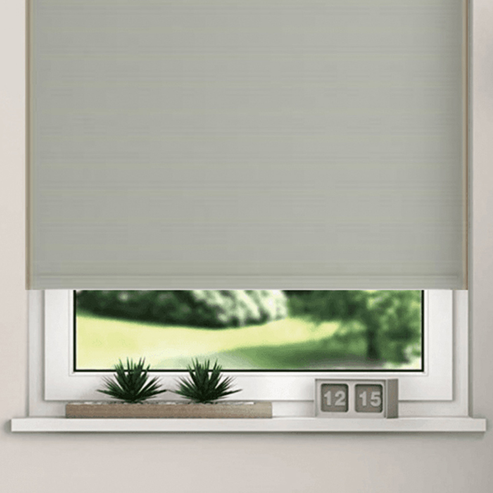 New Edge Blinds Blackout Roller Blinds Light Grey 95cm Image 3