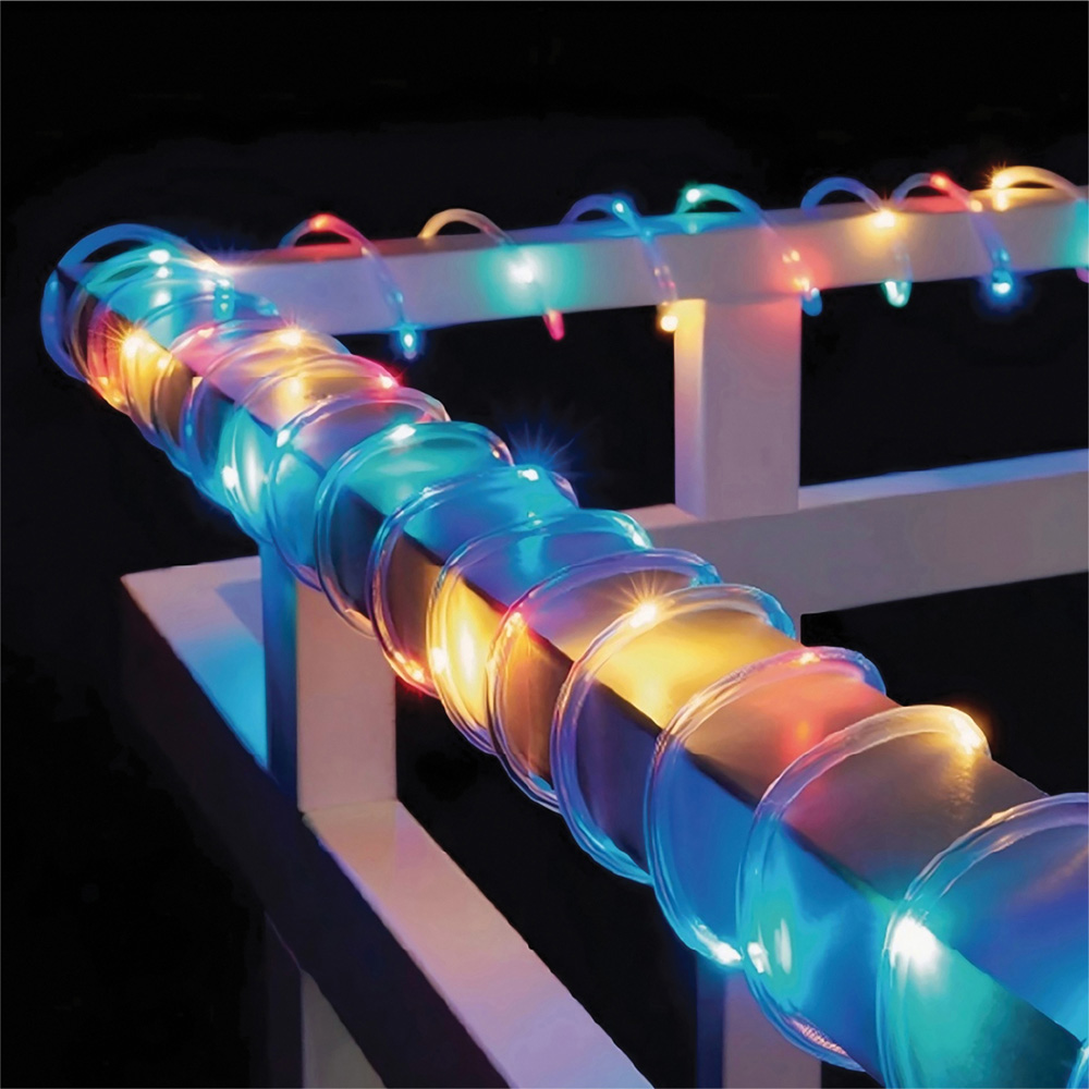 Xmas Haus 100 Multicolour LED Rope Light 10m Image 1