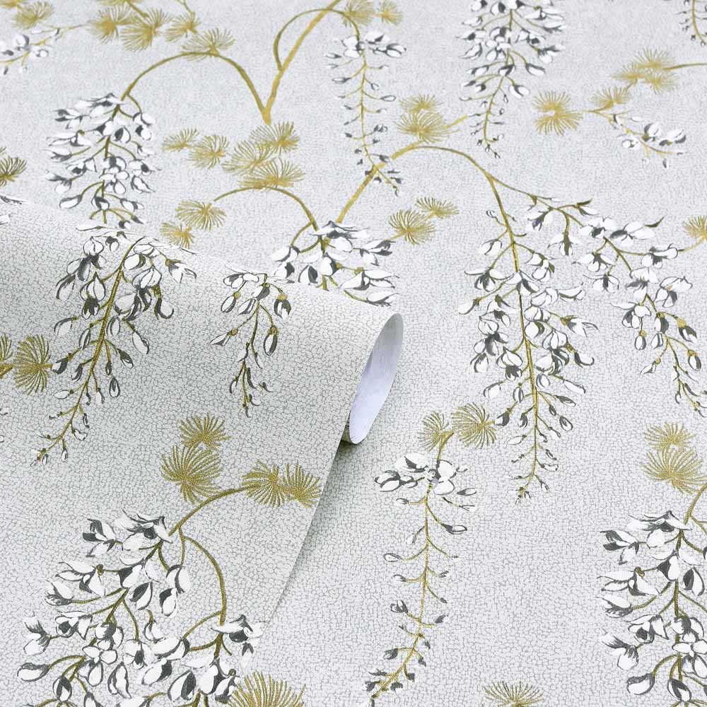 Arthouse Wisterial Floral Neutral /Gold Wallpaper Image 2