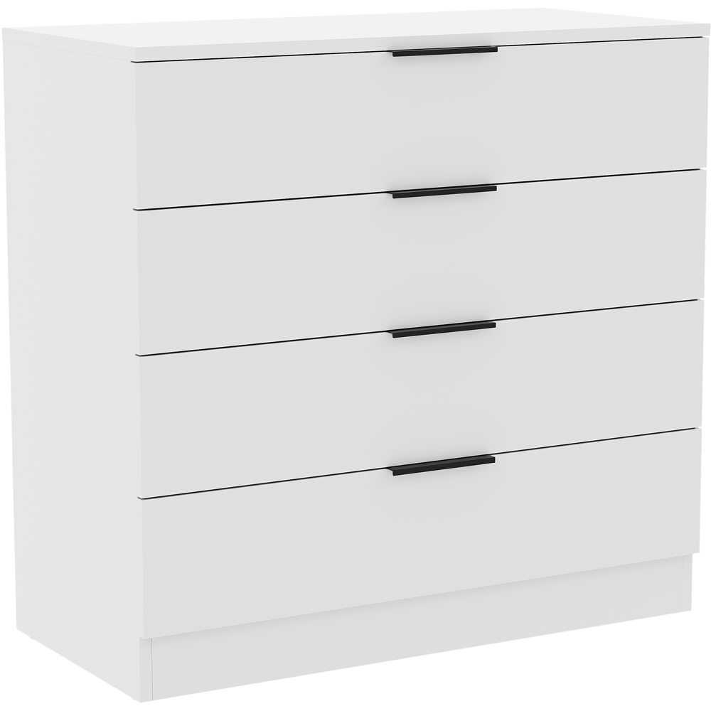 VIDA DESIGNS Trega 4 Drawer White Bedside Cabinet Image 2