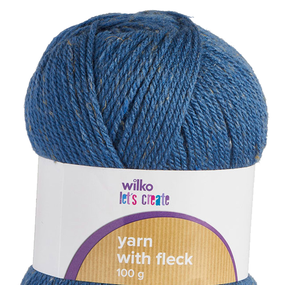 Wilko Inkjet Yarn Linen Fleck Denim Blue 100g Image 2