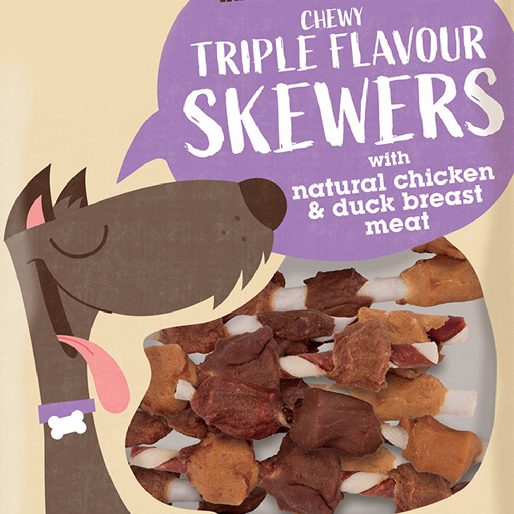 Good Boy Chewy Triple Flavour Skewers Dog Treats 72g Image 2