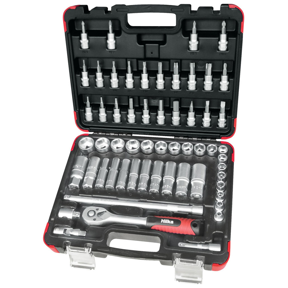 Hilka 58 Piece Drive Metric Socket Set Image 1