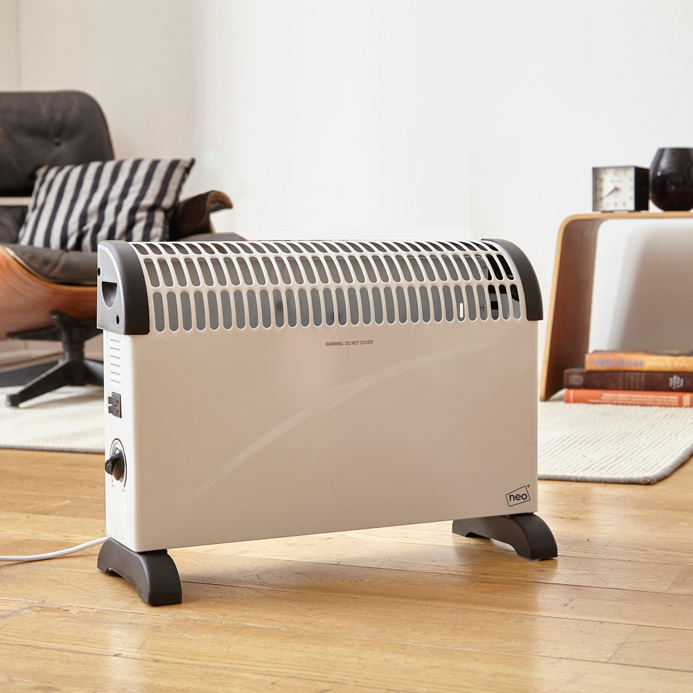 Neo Black Free Standing Radiator Convector Heater 2000W Image 2