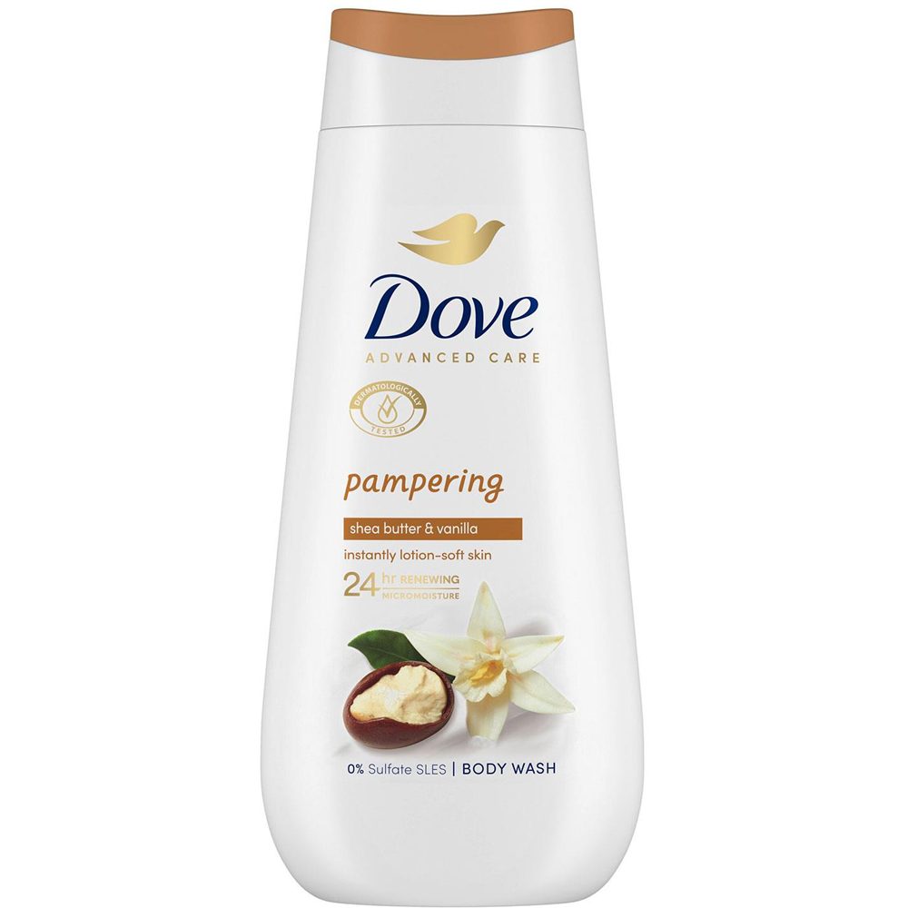 Dove Advanced Care Pampering Body Wash 225ml 10 Pack Image 2