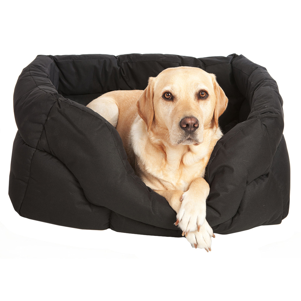 P&L Large Black Heavy Duty Dog Bed Image 3